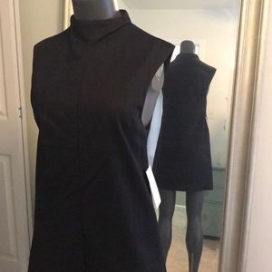 Black high neck dress